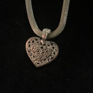 Intricate Silver Heart Necklace